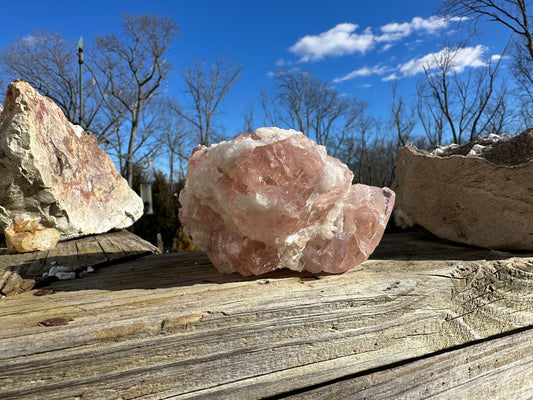 Large Cabinet Pink Morganite Crystal Cluster from Minas Gerais Brazil