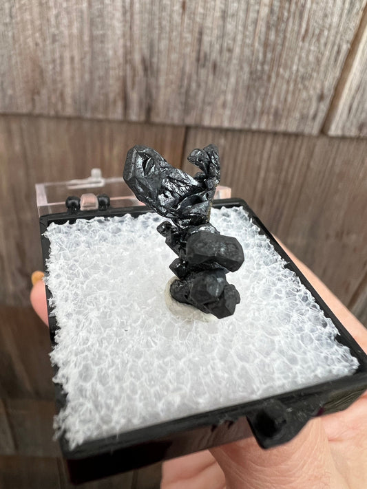 Hoppered Acanthite Crystal from Mexico