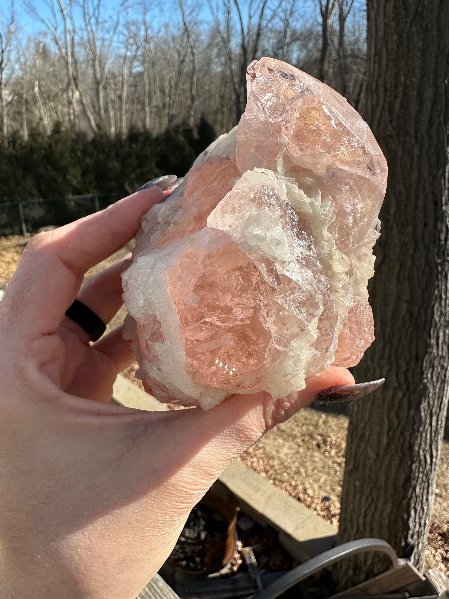 Large Cabinet Pink Morganite Crystal Cluster from Minas Gerais Brazil