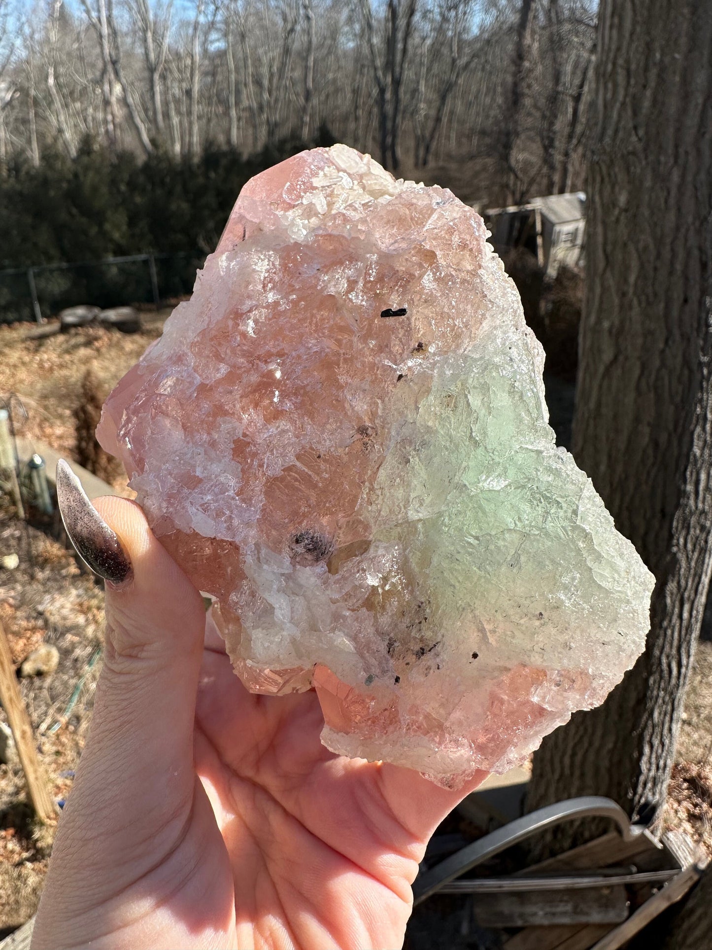 Large Cabinet Pink Morganite Crystal Cluster from Minas Gerais Brazil