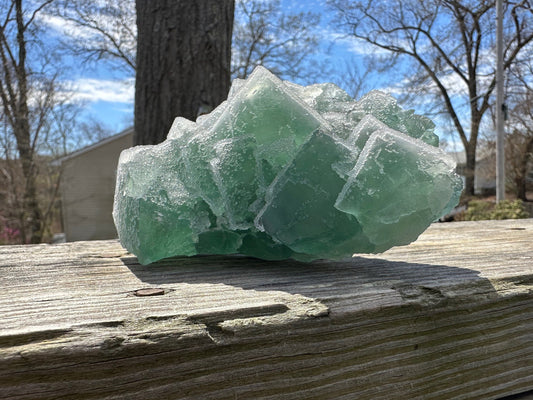Cabinet Green Sugar Coated Fluorite from China