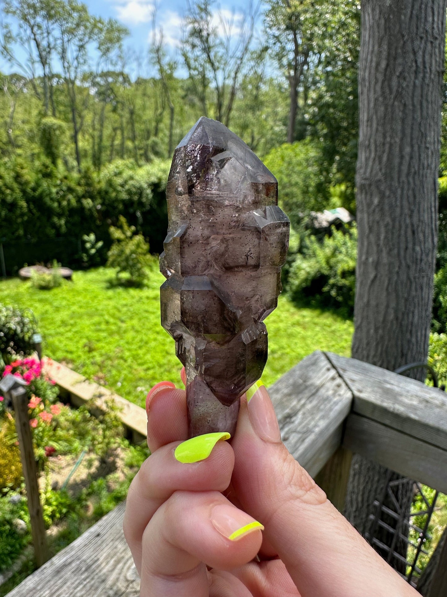 Smoky Amethyst Scepter with Hematite Inclusions from Zambia Africa