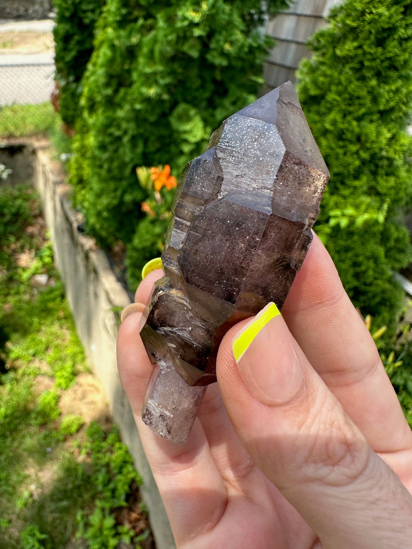 Smoky Amethyst Scepter with Hematite Inclusions from Zambia Africa