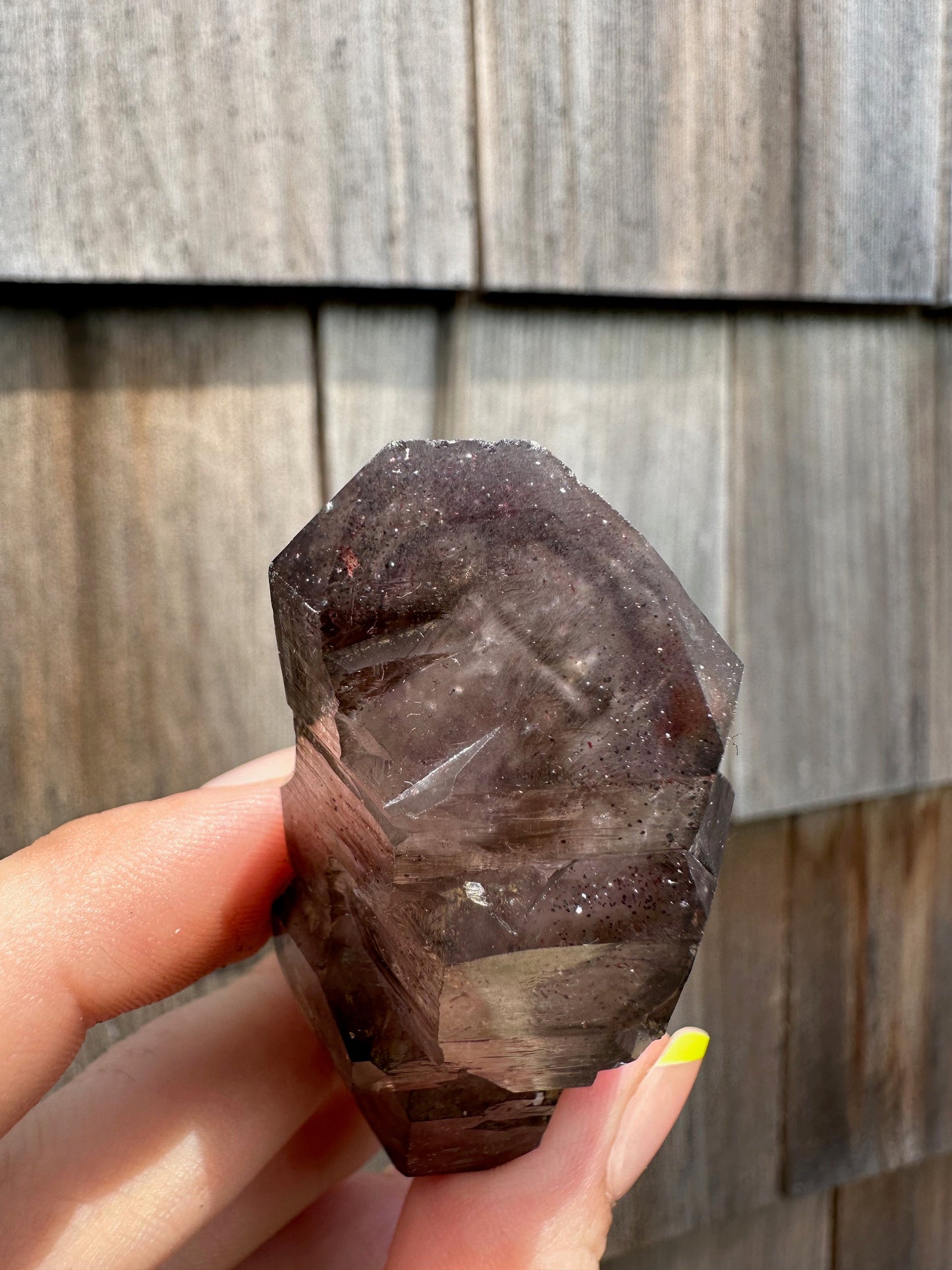 Smoky Amethyst Scepter with Hematite Inclusions from Zambia Africa