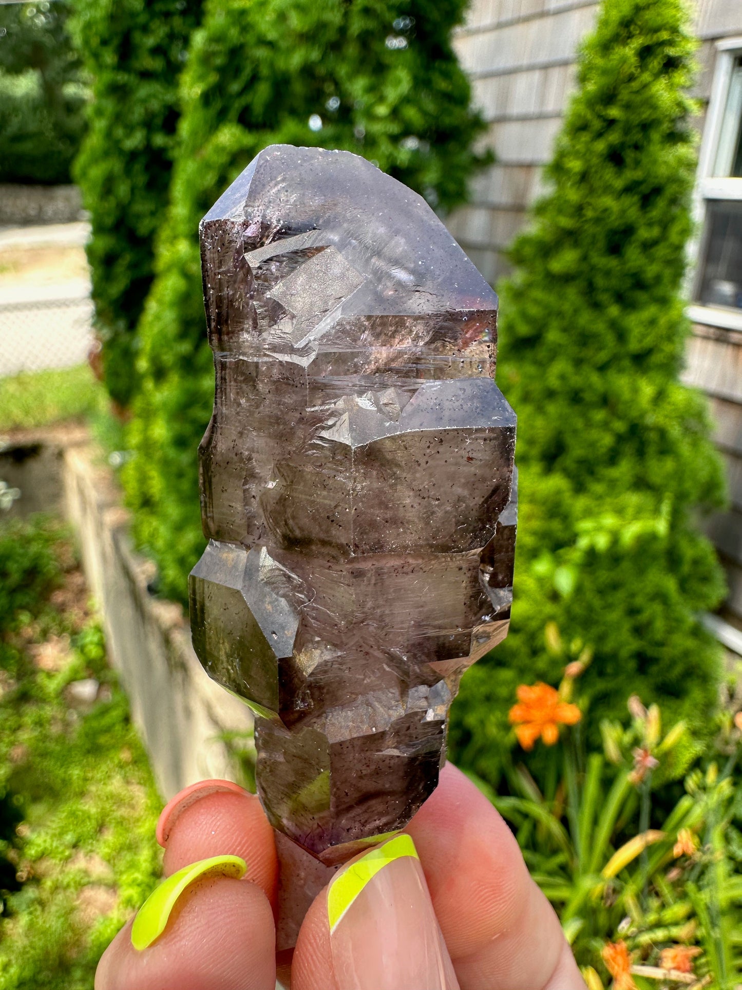 Smoky Amethyst Scepter with Hematite Inclusions from Zambia Africa