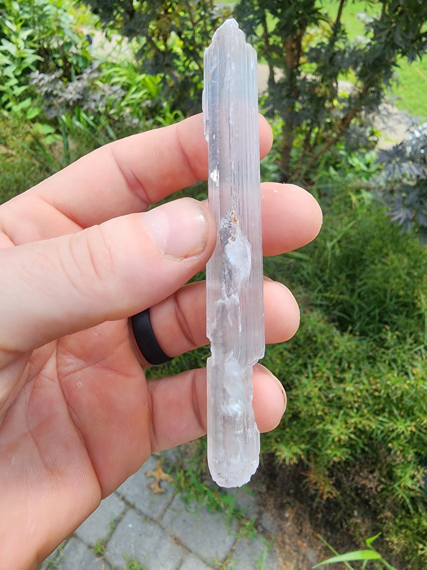 Stibnite Included Selenite Crystal from China