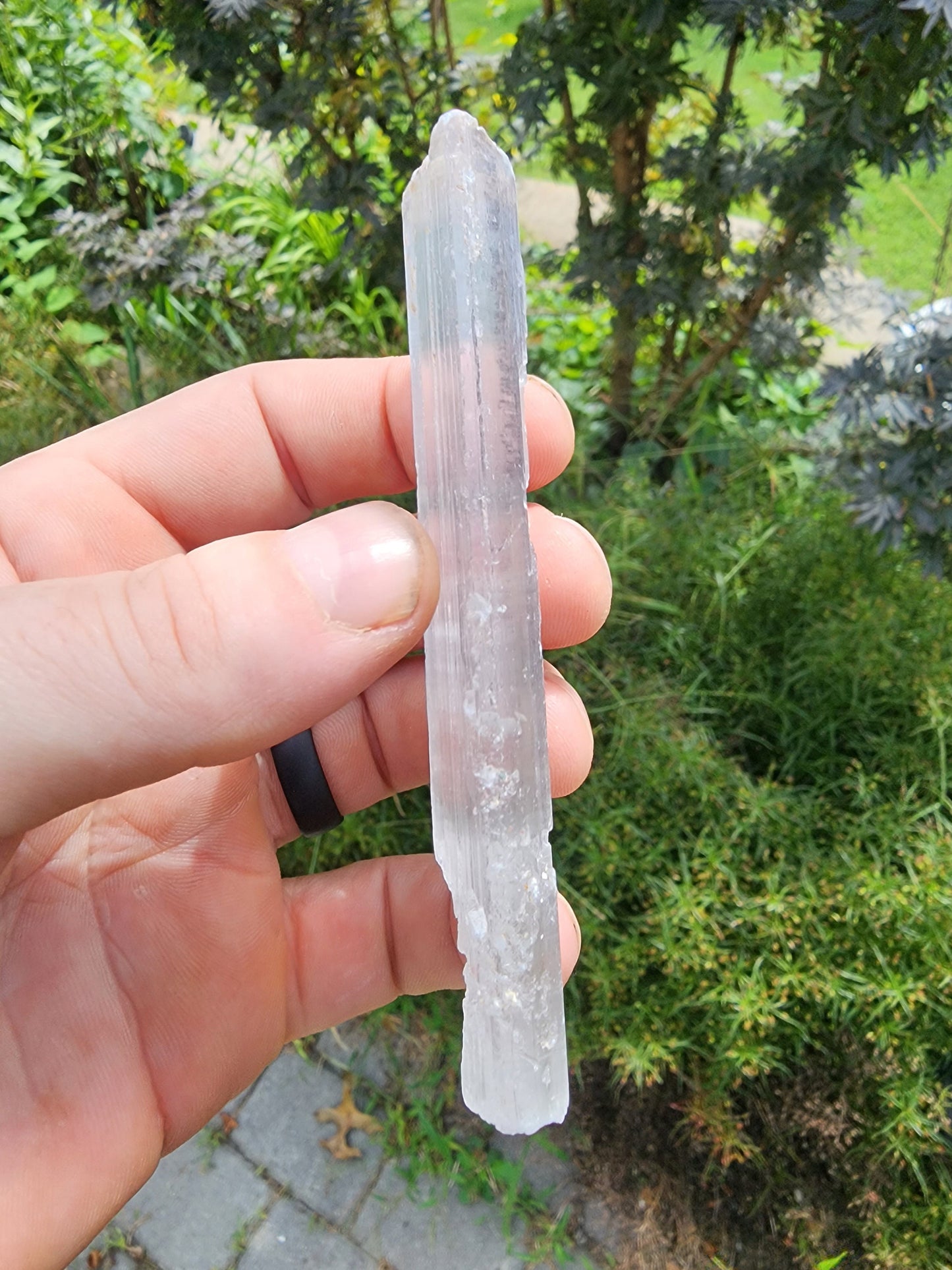 Stibnite Included Selenite Crystal from China