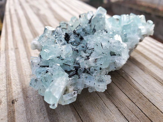 Aquamarine with Black Tourmaline from Erongo Mountains, Namibia