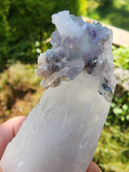Yaogangxian Fluorite on Quartz from Yaogangxian Mine, China