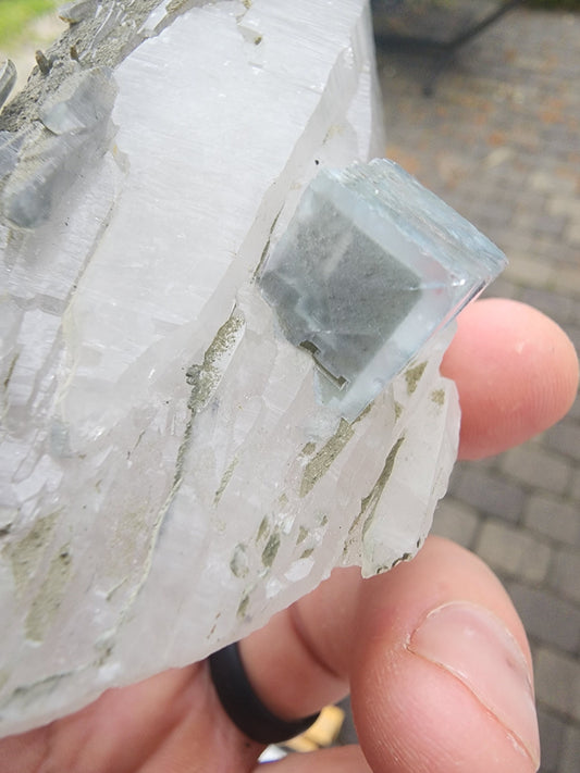 Yaogangxian Fluorite on Quartz from Yaogangxian Mine, China
