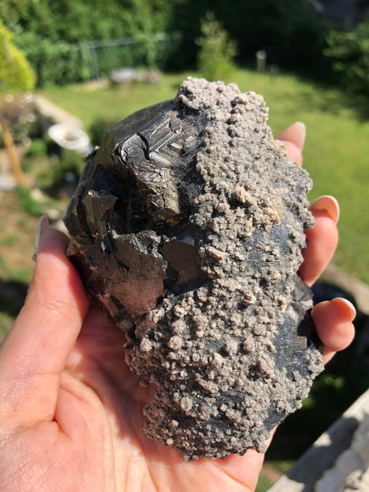 Cabinet Boulangerite on Sphalerite from Buena Noche Mine Mexico