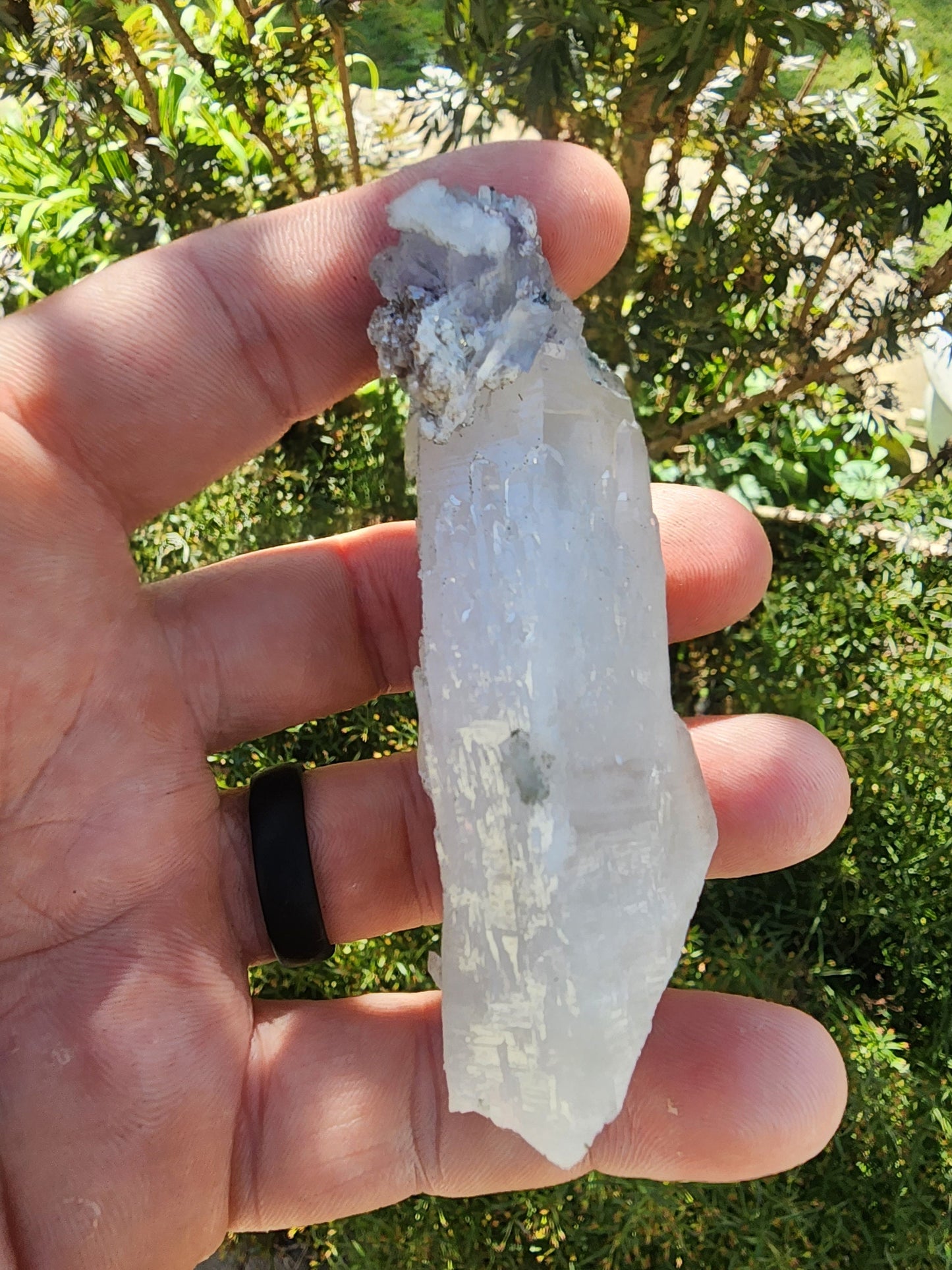 Yaogangxian Fluorite on Quartz from Yaogangxian Mine, China