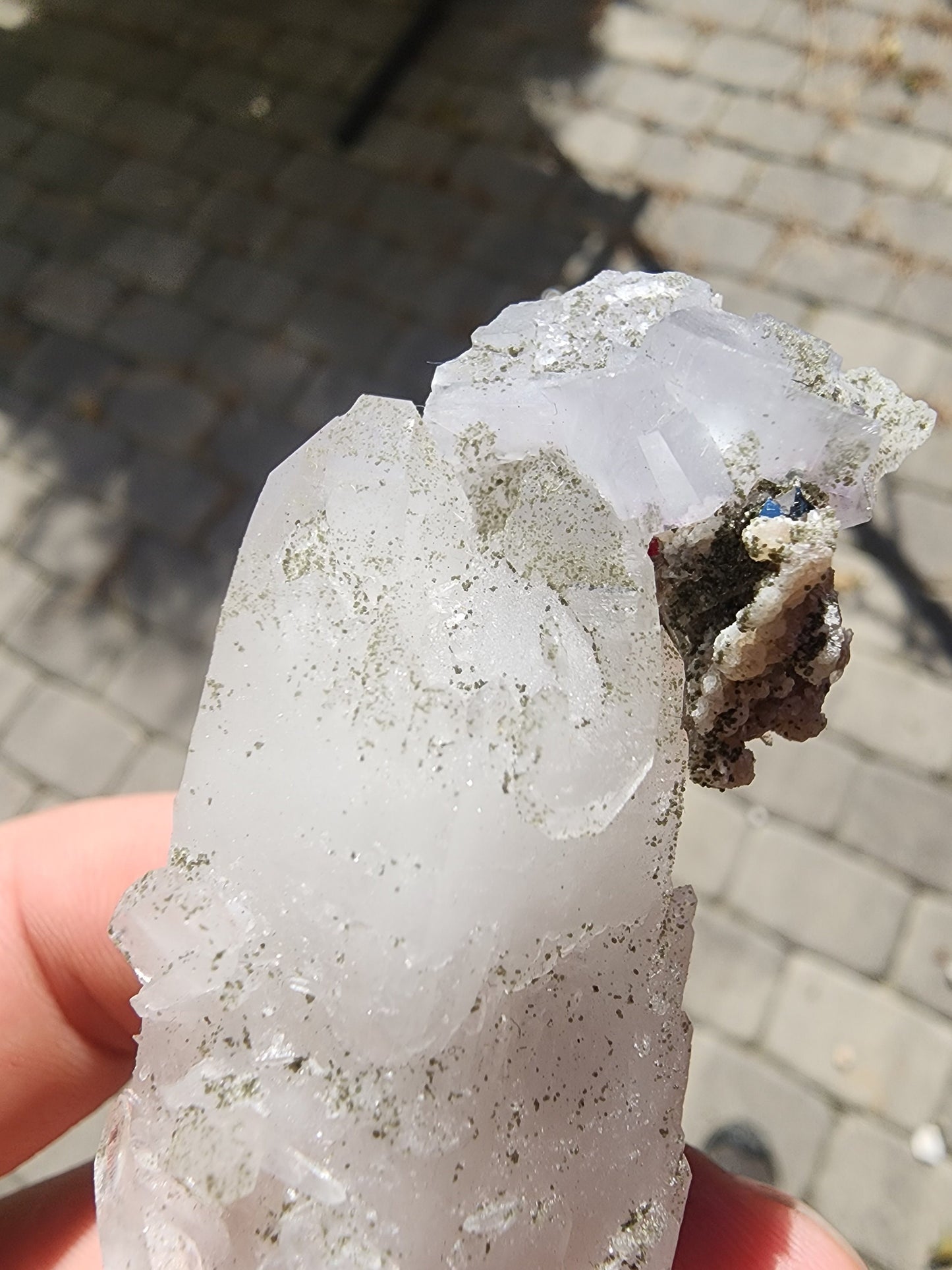 Yaogangxian Fluorite on Quartz from Yaogangxian Mine, China