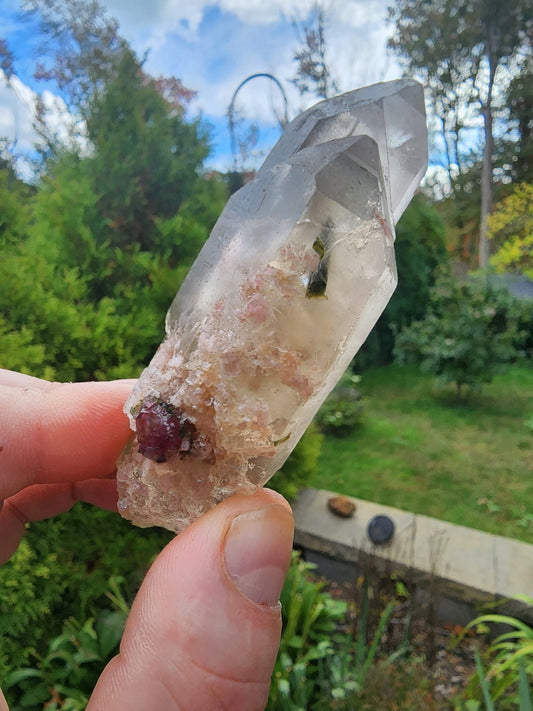 Watermelon Tourmaline in Quartz from Minas Gerais, Brazil