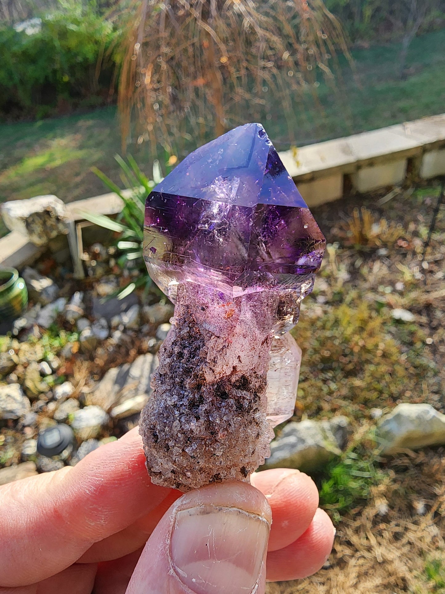 Smoky Amethyst Scepter with Hematite Inclusions from Zambia Africa