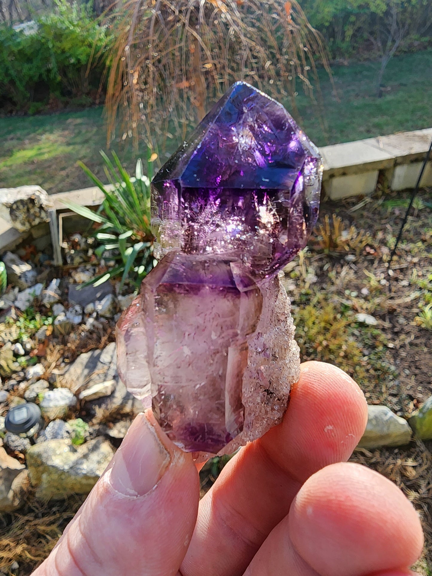 Smoky Amethyst Scepter with Hematite Inclusions from Zambia Africa