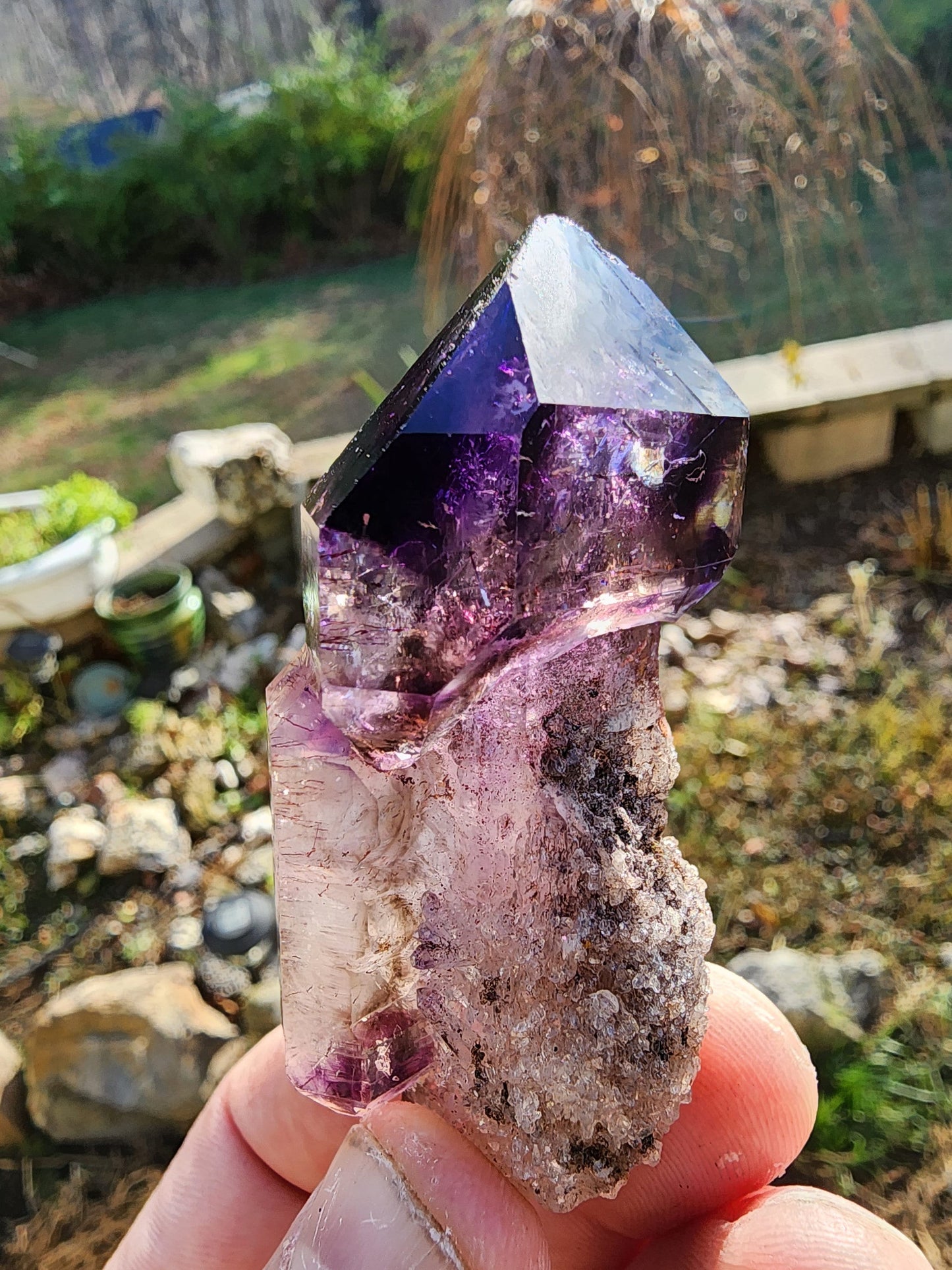 Smoky Amethyst Scepter with Hematite Inclusions from Zambia Africa