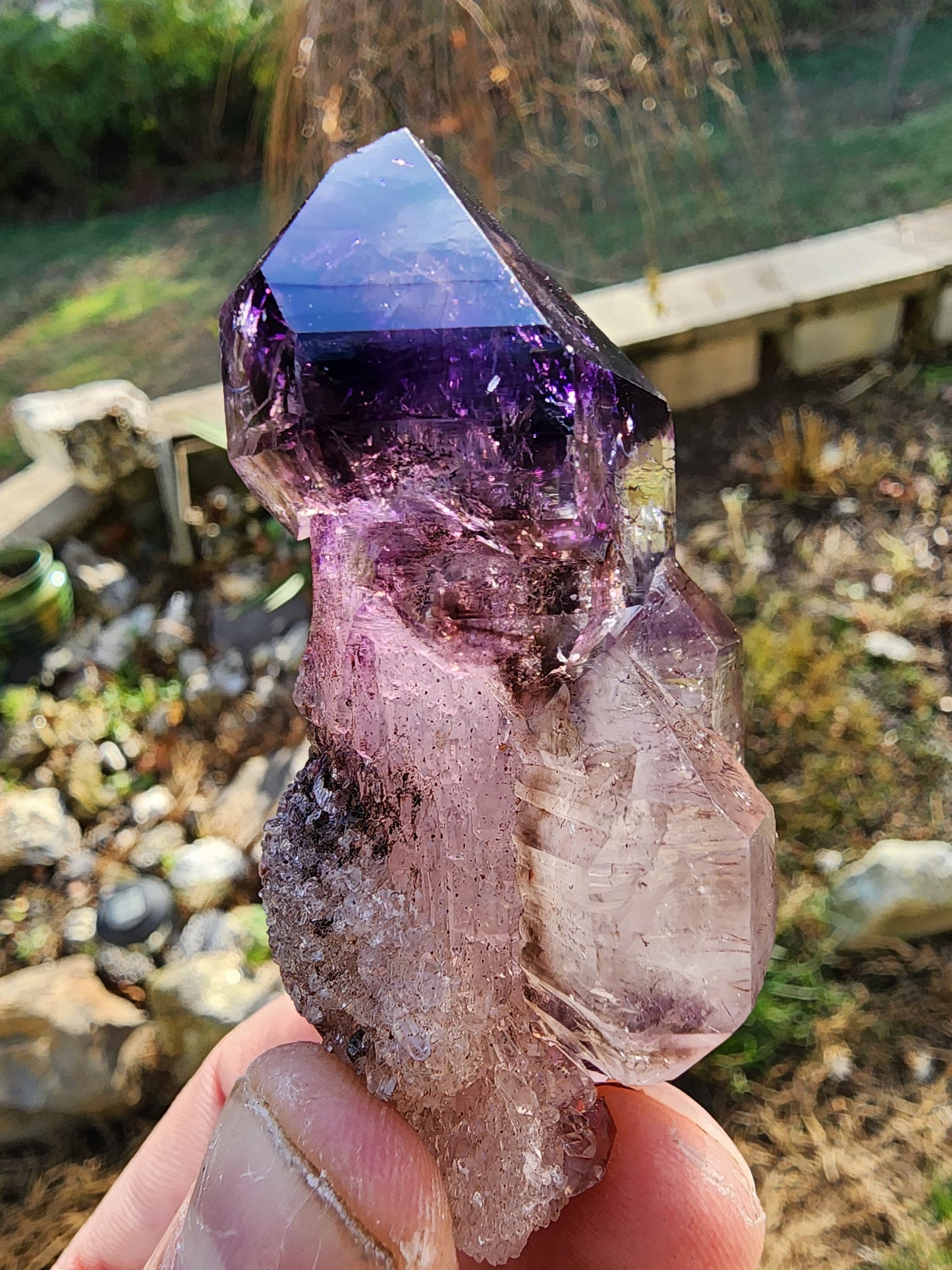 Smoky Amethyst Scepter with Hematite Inclusions from Zambia Africa