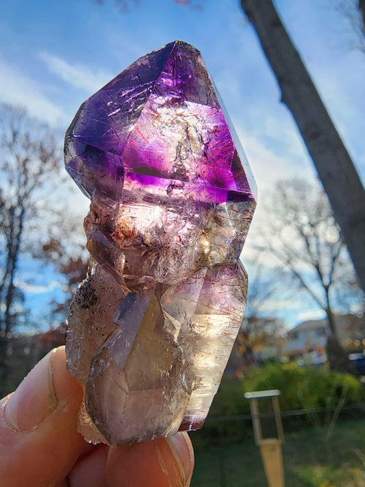 Smoky Amethyst Scepter with Hematite Inclusions from Zambia Africa