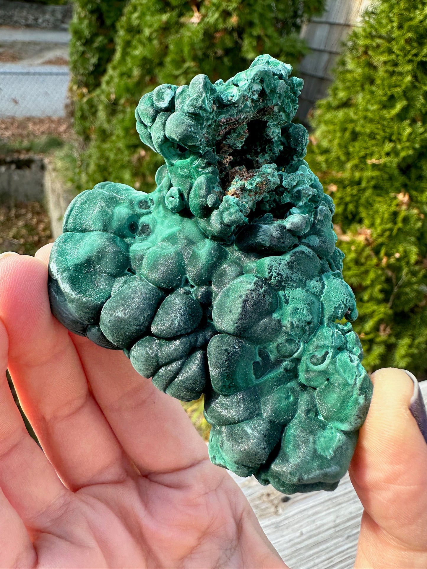 Velvetty Botryoidal Malachite from China