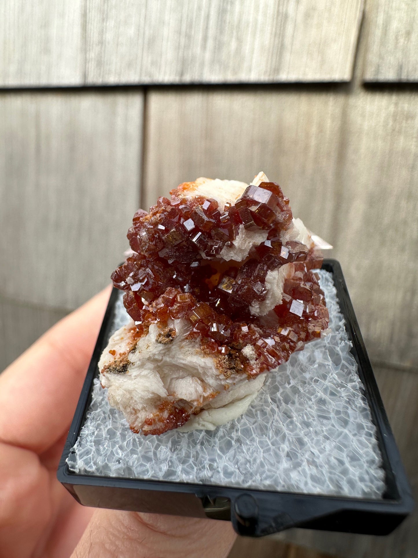 Bright Red Vanadinite Crystals from Morocco