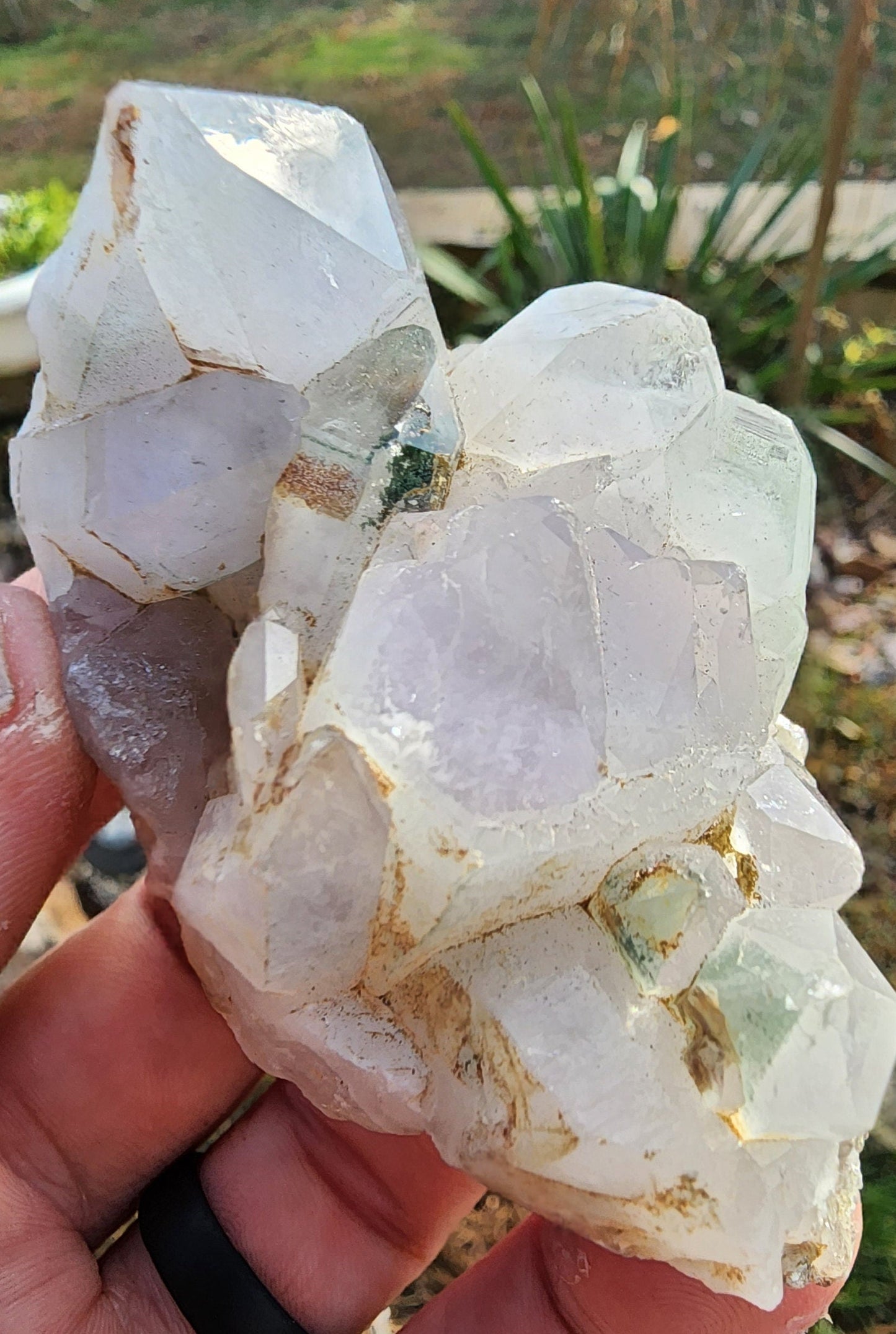 Phantom Chlorite in Amethyst from Nigeria