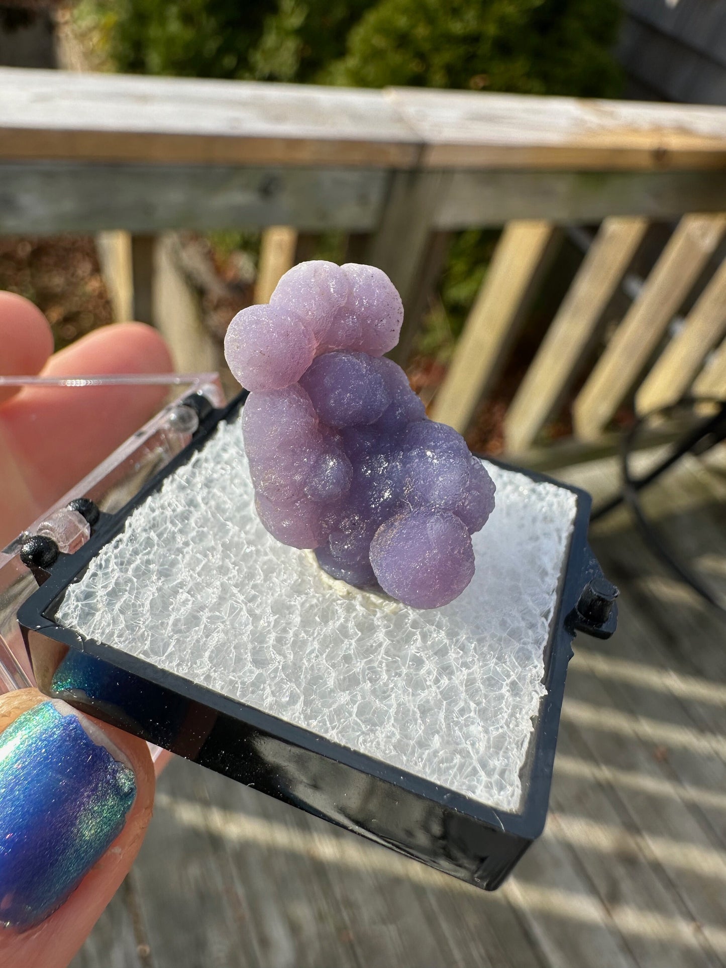 Botryoidal Purple Chalcedony Grape Agate from Indonesia