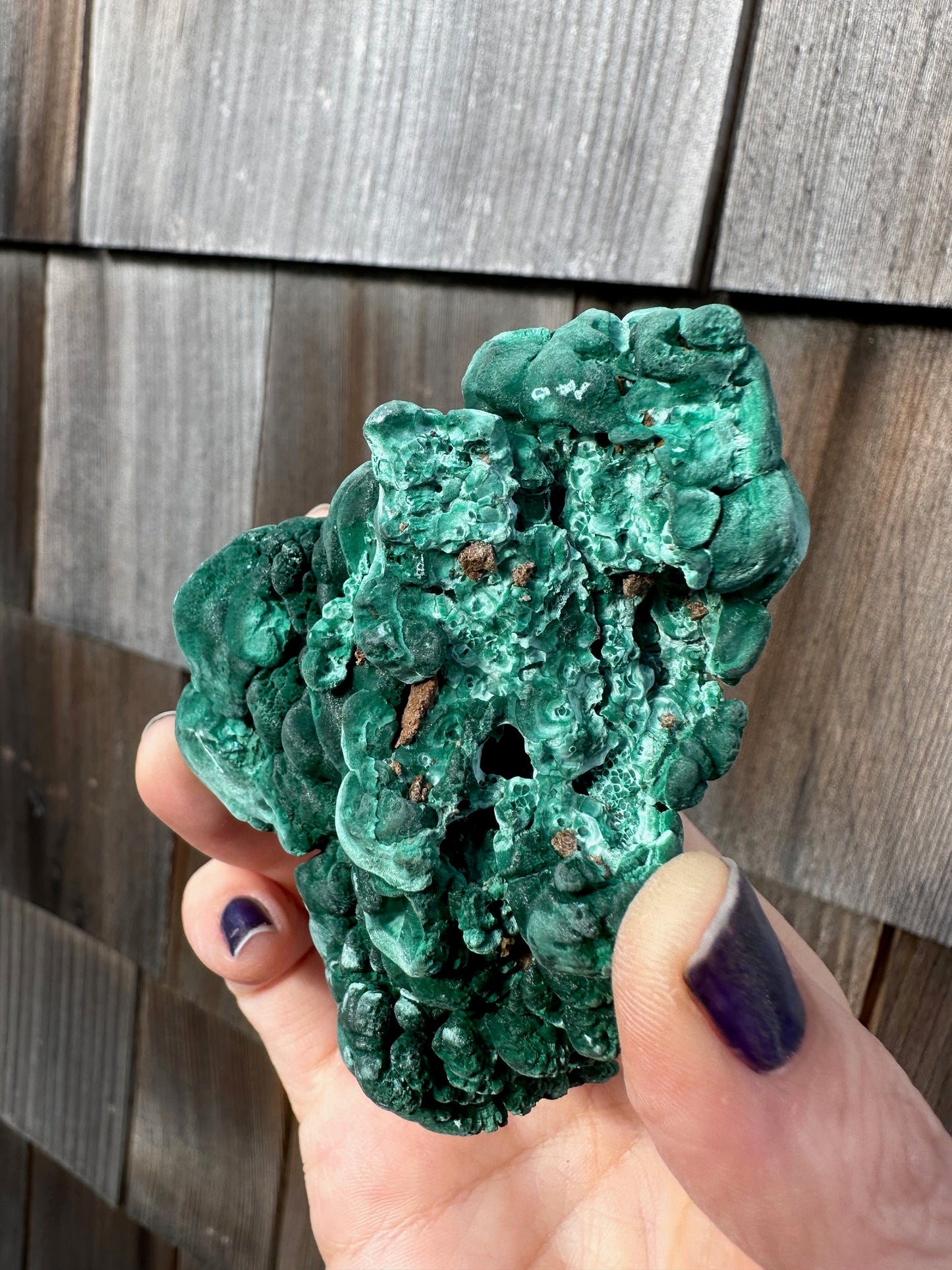 Velvetty Botryoidal Malachite from China