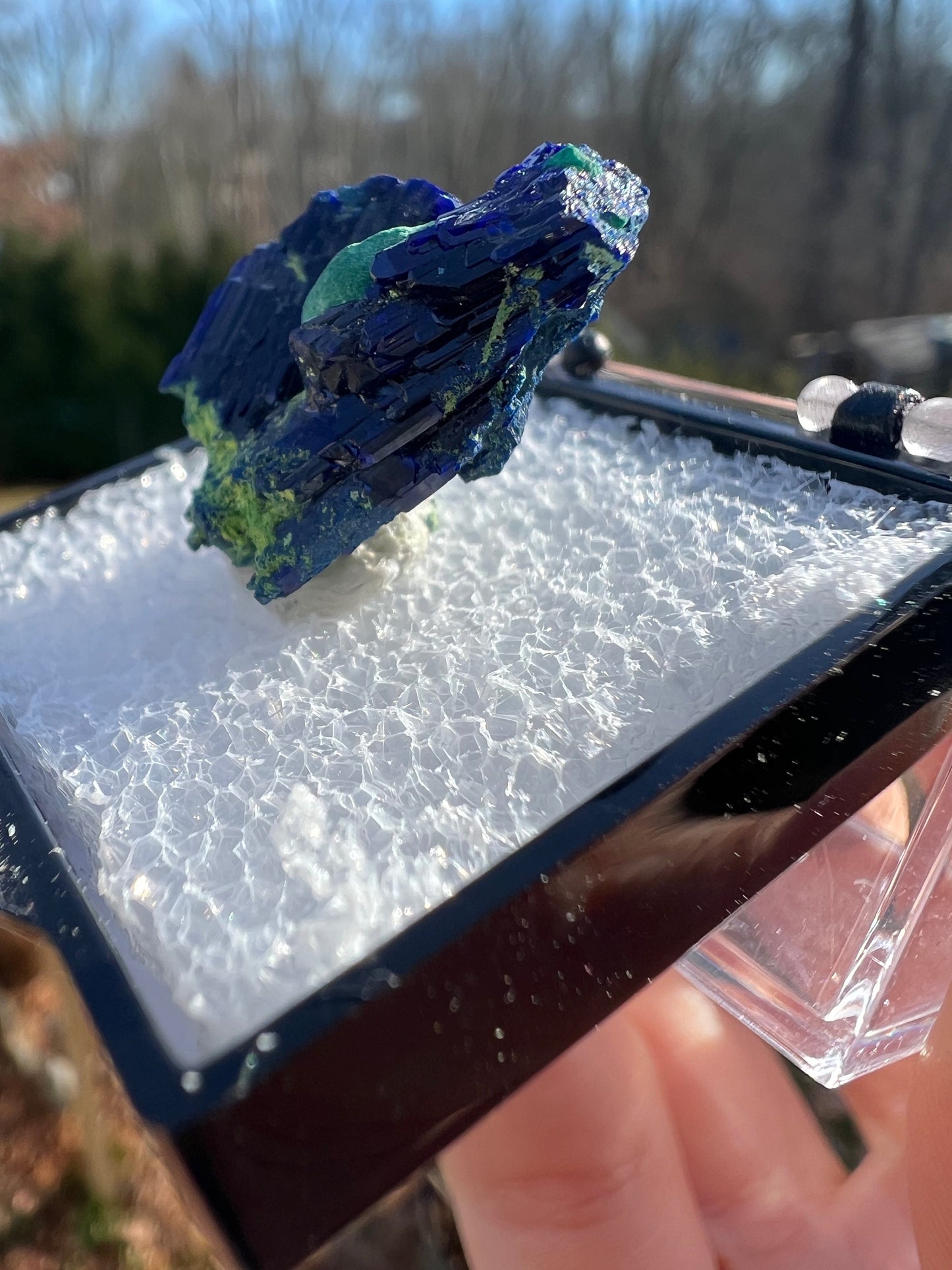 Azurite with Malachite from Tsumeb Mine Namibia