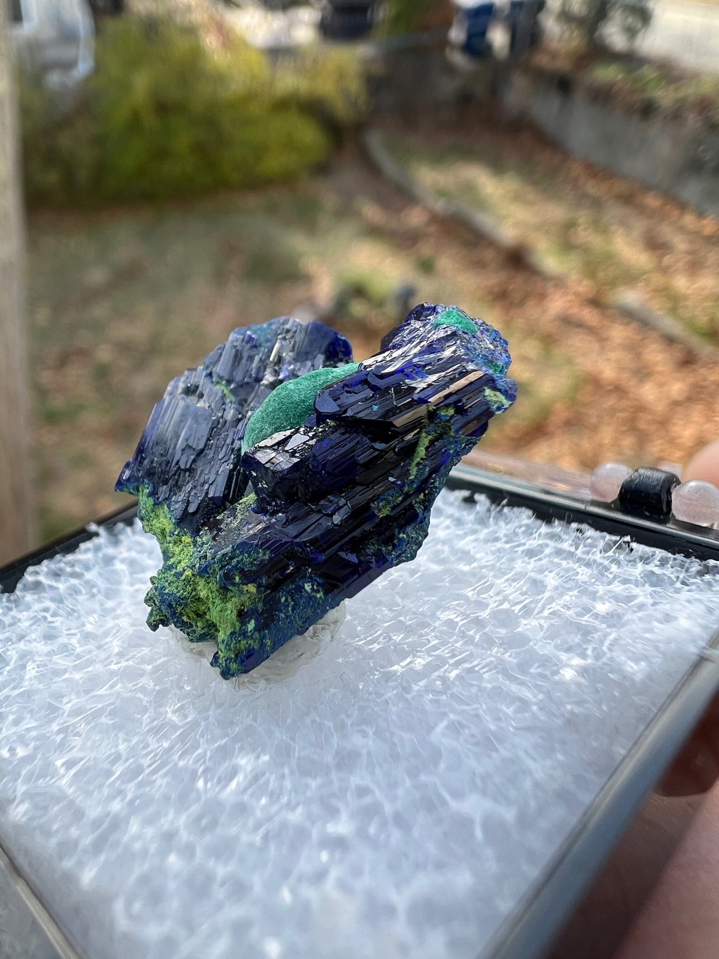 Azurite with Malachite from Tsumeb Mine Namibia