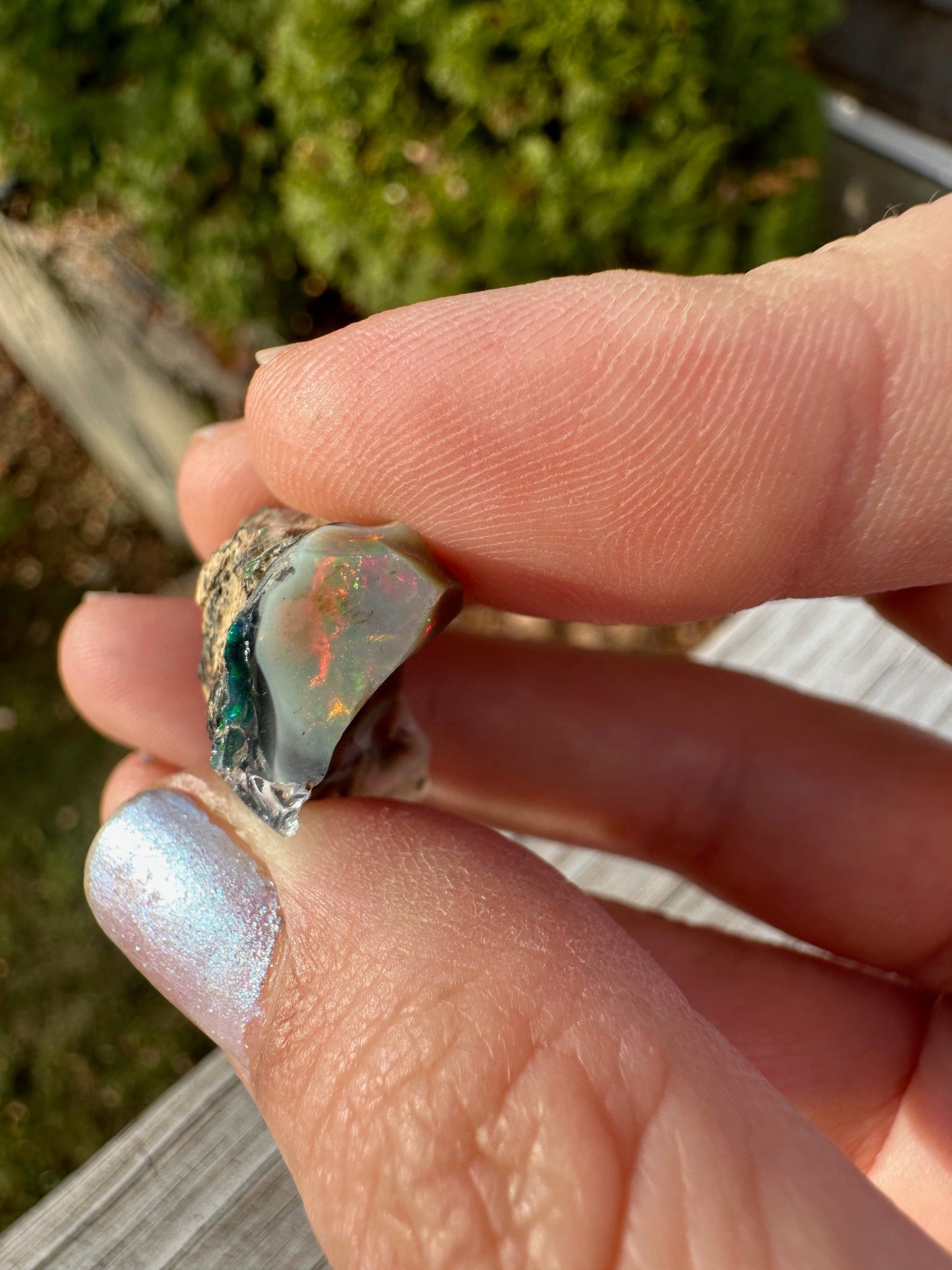 Flashy Semi-Black Opal Rough from Ethiopia
