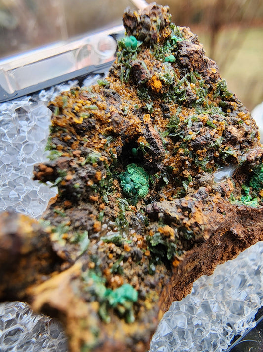 Olivenite with Pharmacosiderite from Gold Hill, Utah