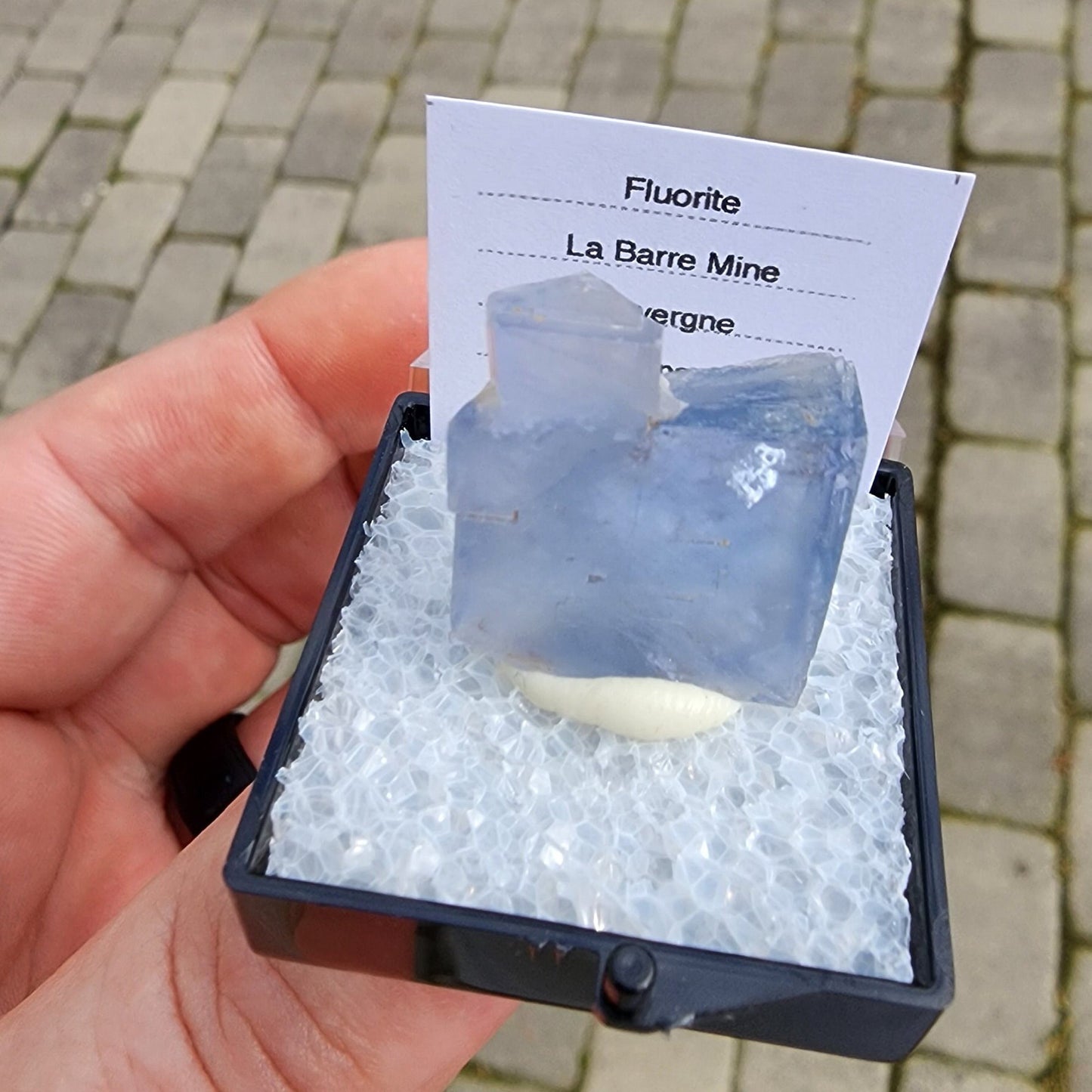 Blue Fluorite Crystal from Auvergne, France