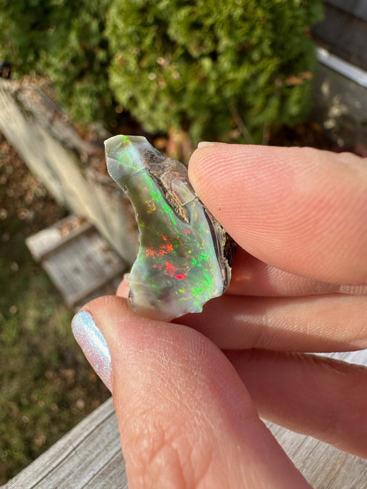 Flashy Semi-Black Opal Rough from Ethiopia
