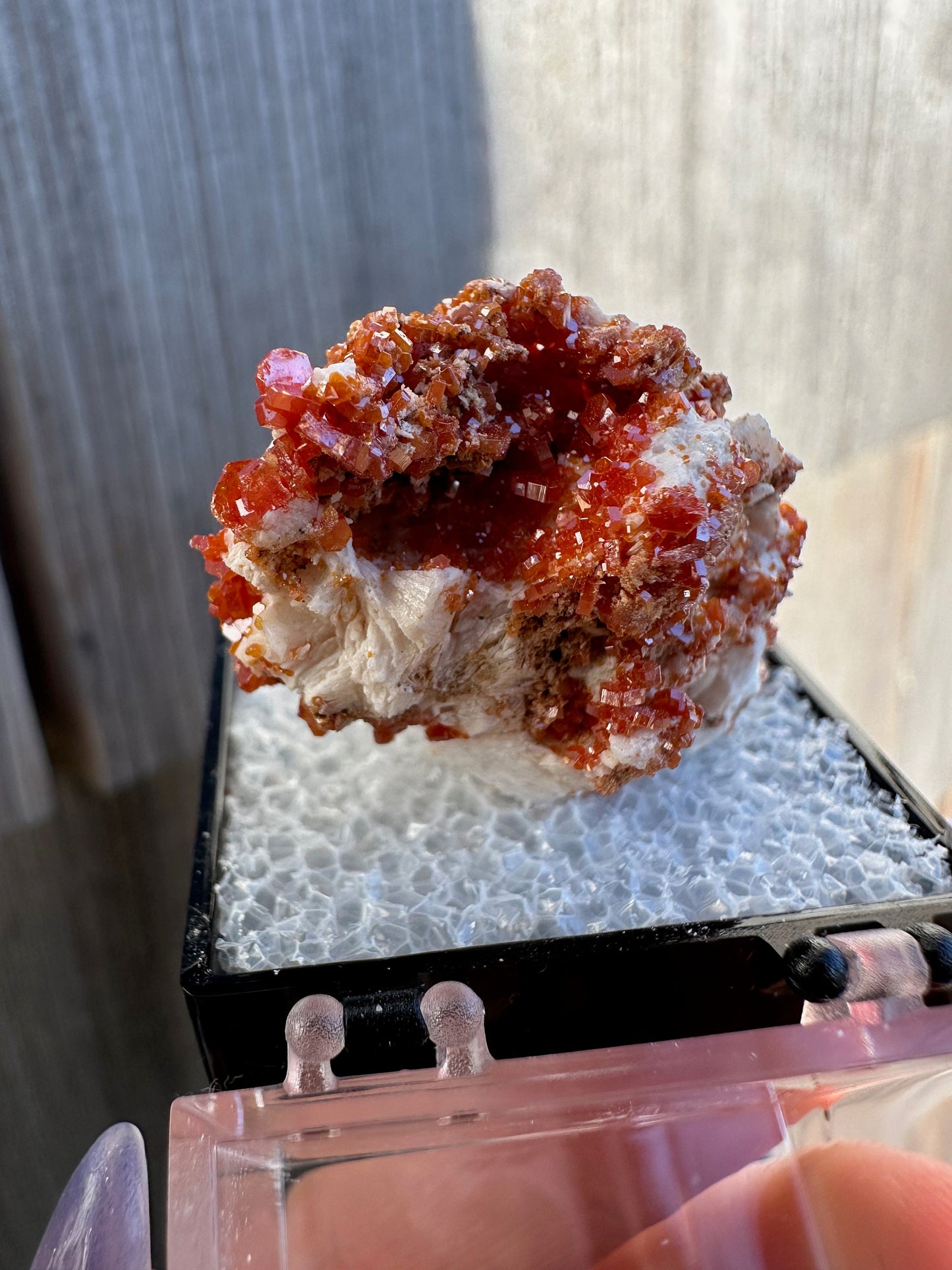 Bright Red Vanadinite Crystals from Morocco