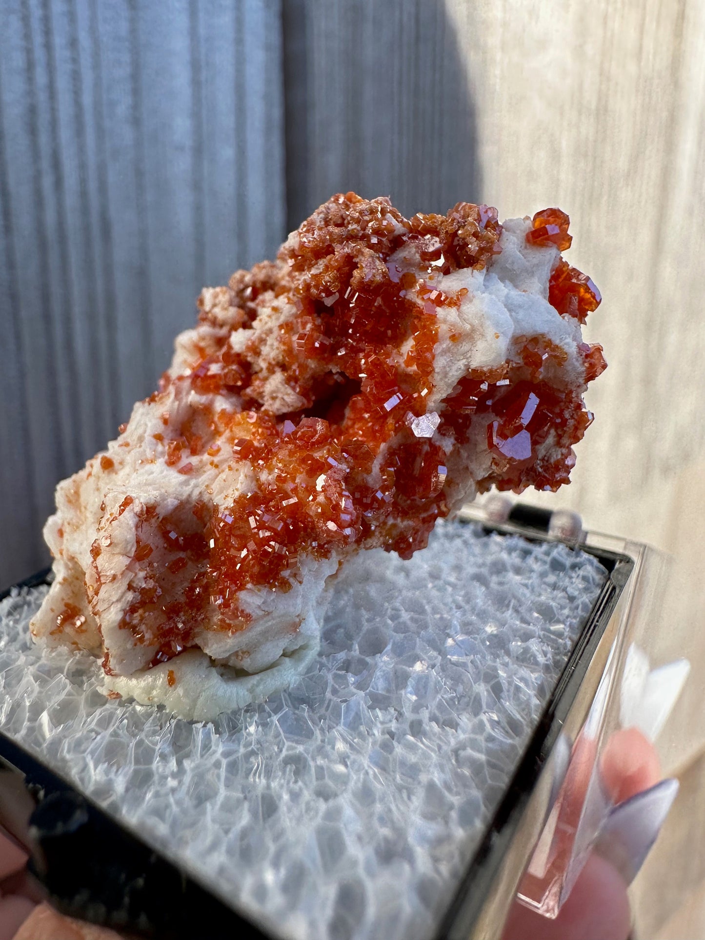 Bright Red Vanadinite Crystals from Morocco