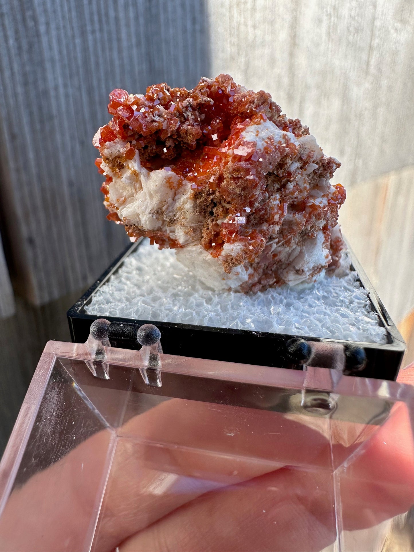 Bright Red Vanadinite Crystals from Morocco