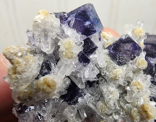 Fluorite with Quartz from Yaogangxian, China