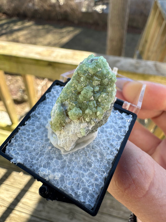 Demantoid Green Garnet Crystals on Matrix From Afghanistan