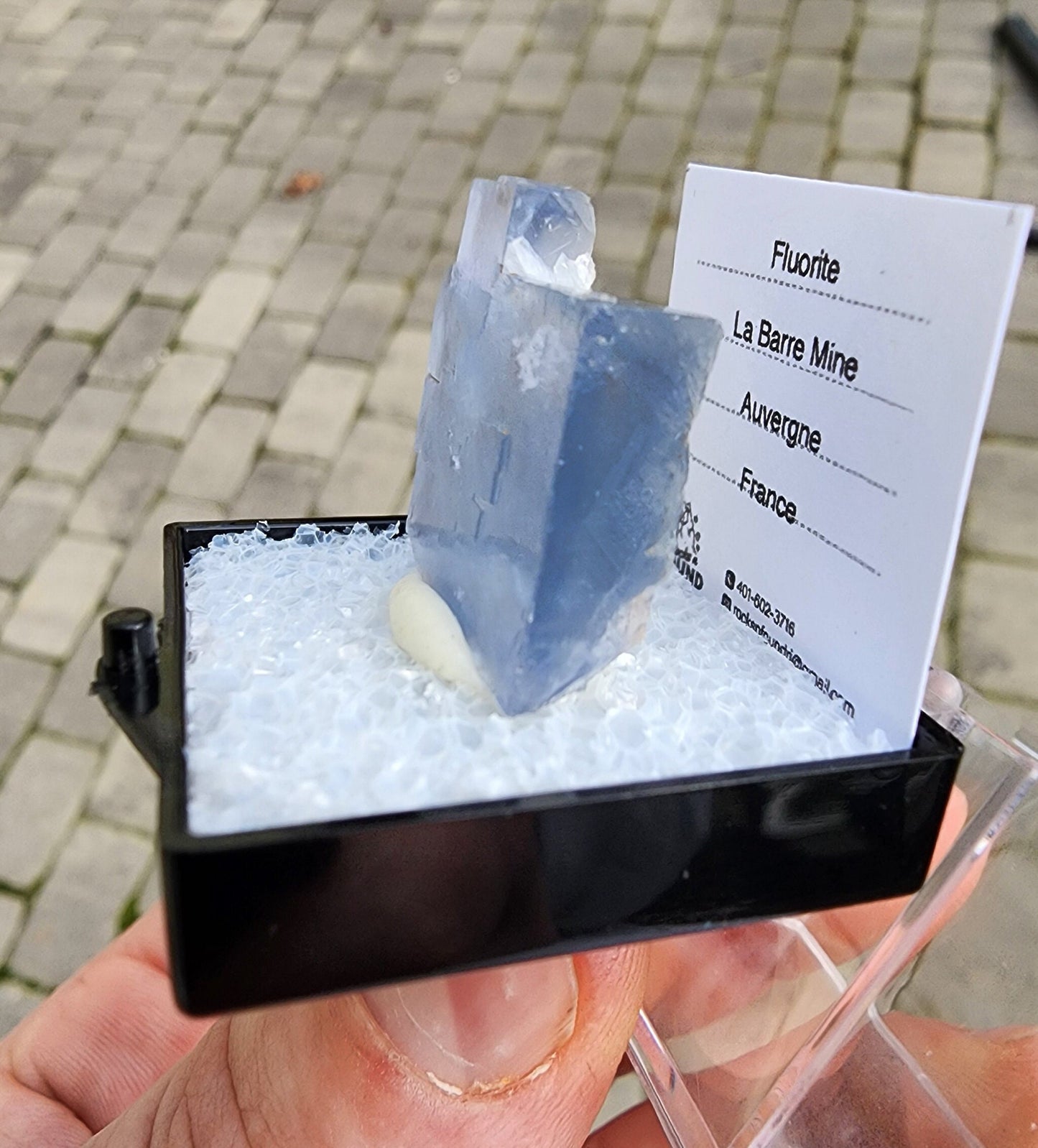 Blue Fluorite Crystal from Auvergne, France