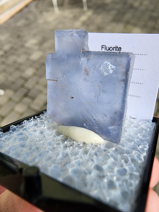 Blue Fluorite Crystal from Auvergne, France