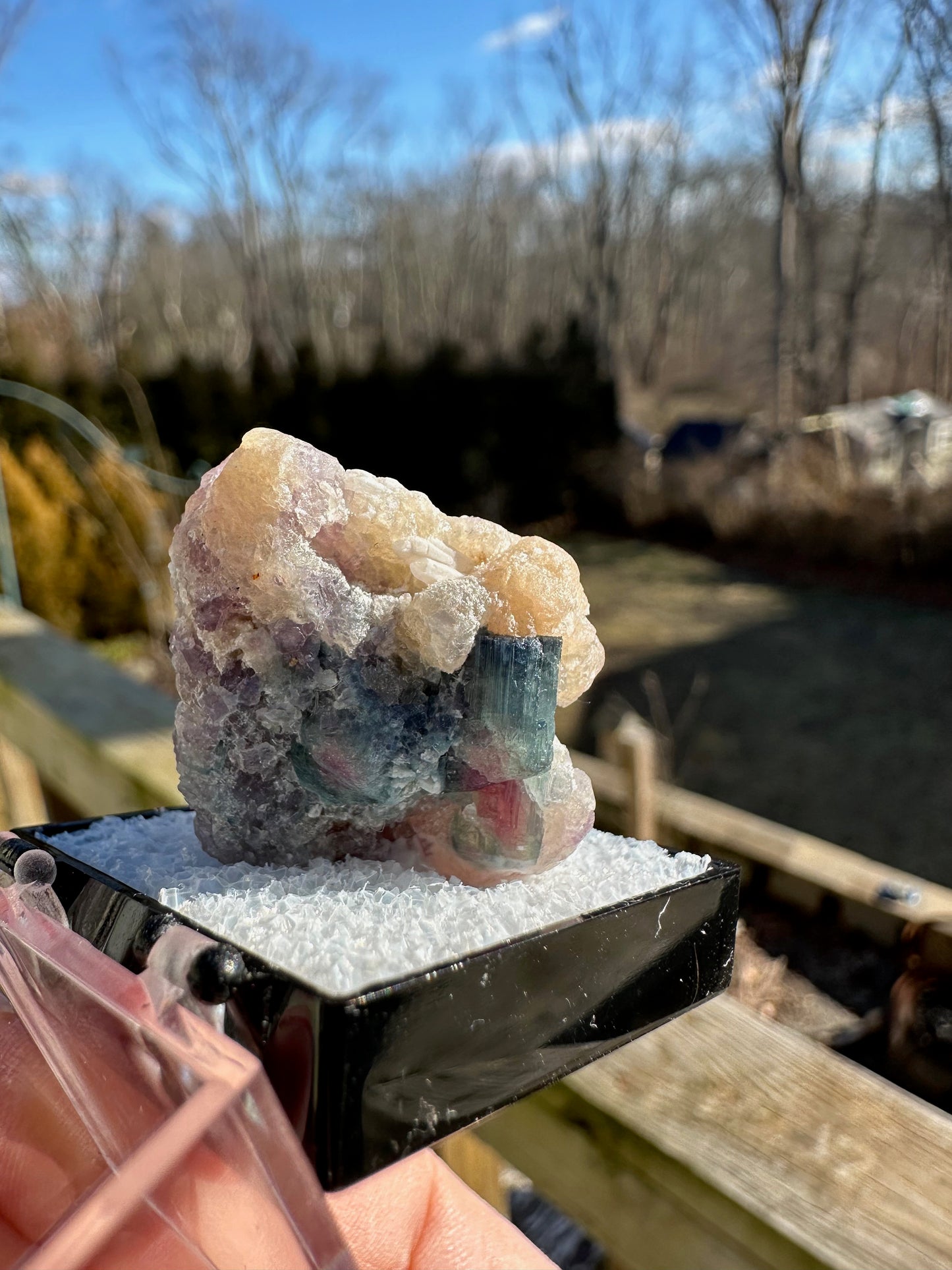 Watermelon Tourmaline with Lepidolite from Brazil