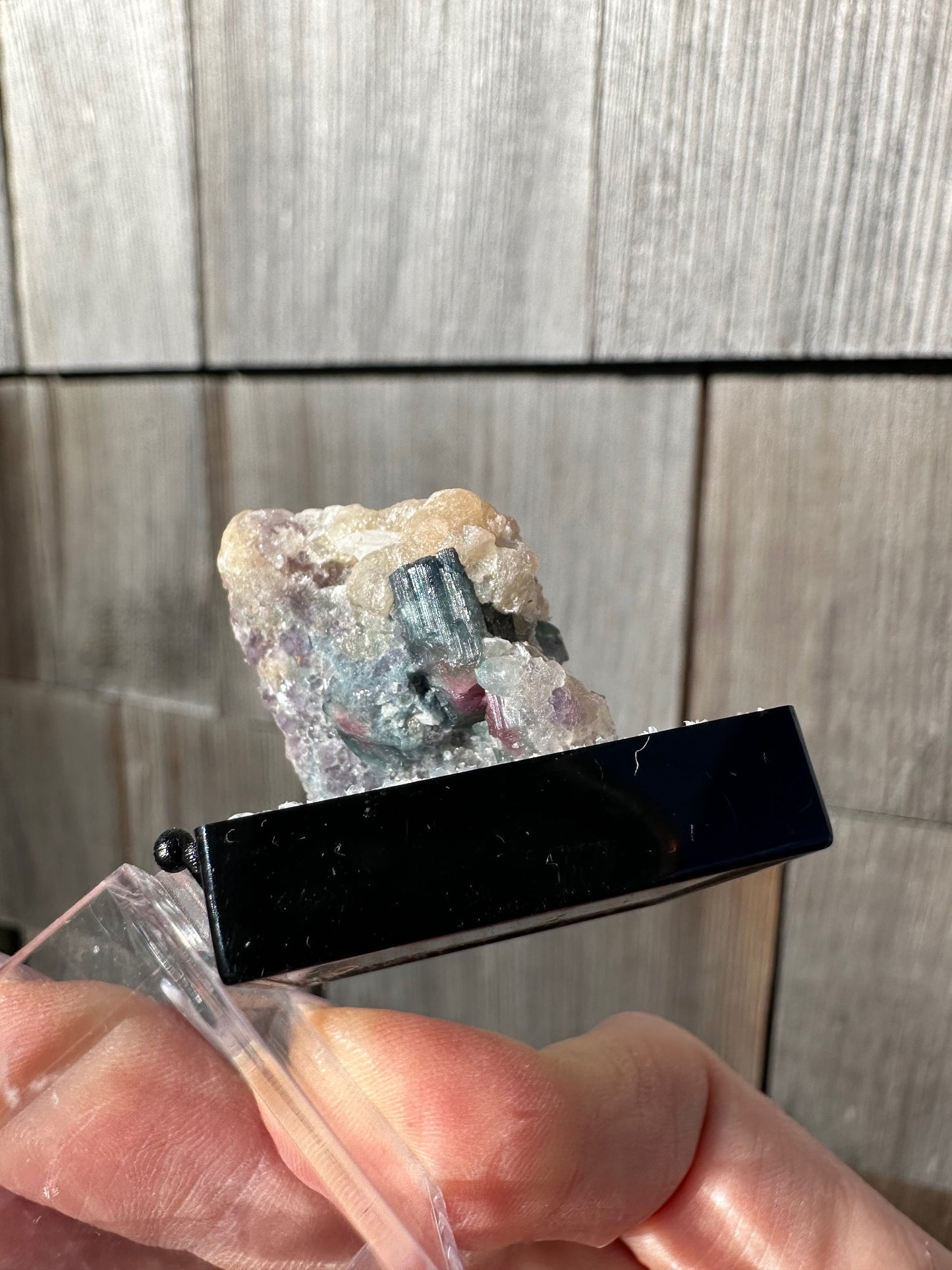 Watermelon Tourmaline with Lepidolite from Brazil