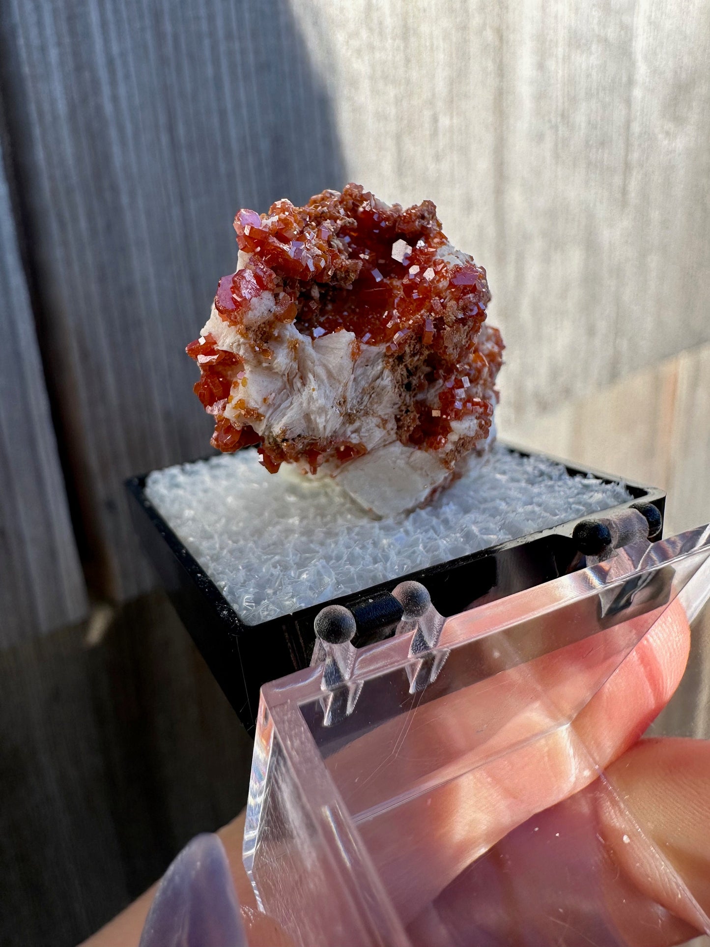 Bright Red Vanadinite Crystals from Morocco