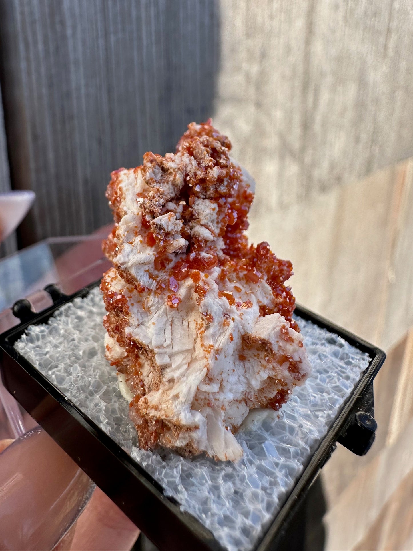 Bright Red Vanadinite Crystals from Morocco