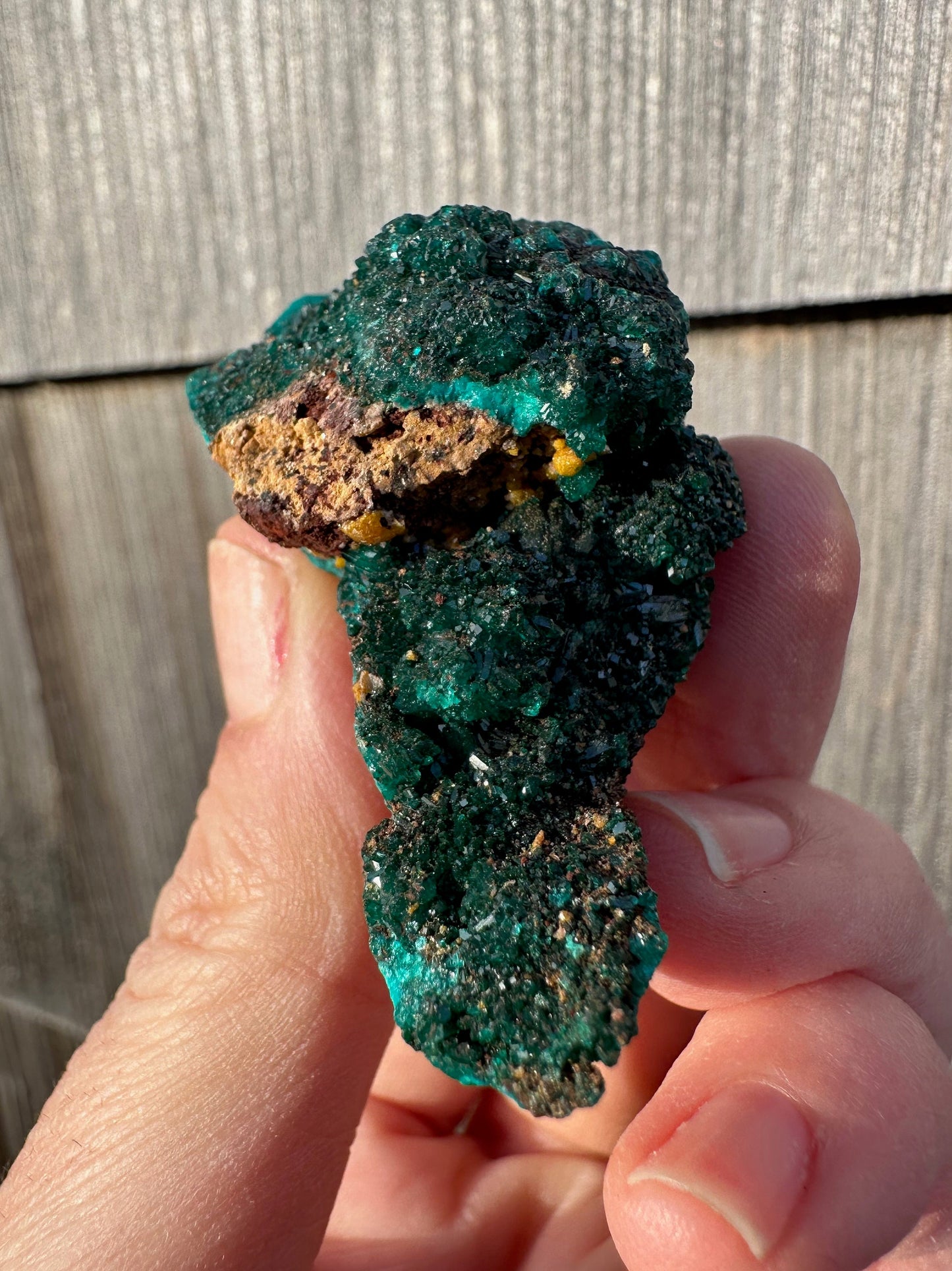 Dioptase with Mimetite from Congo