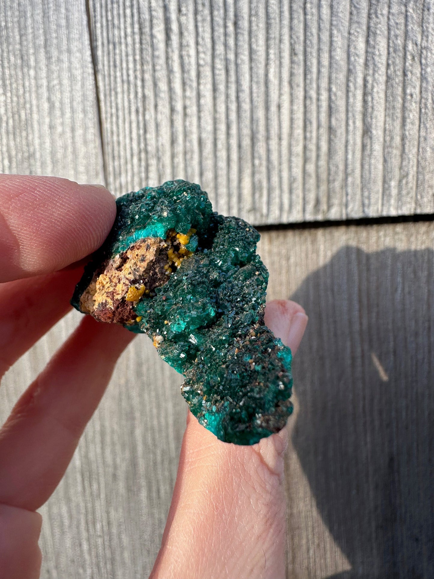 Dioptase with Mimetite from Congo