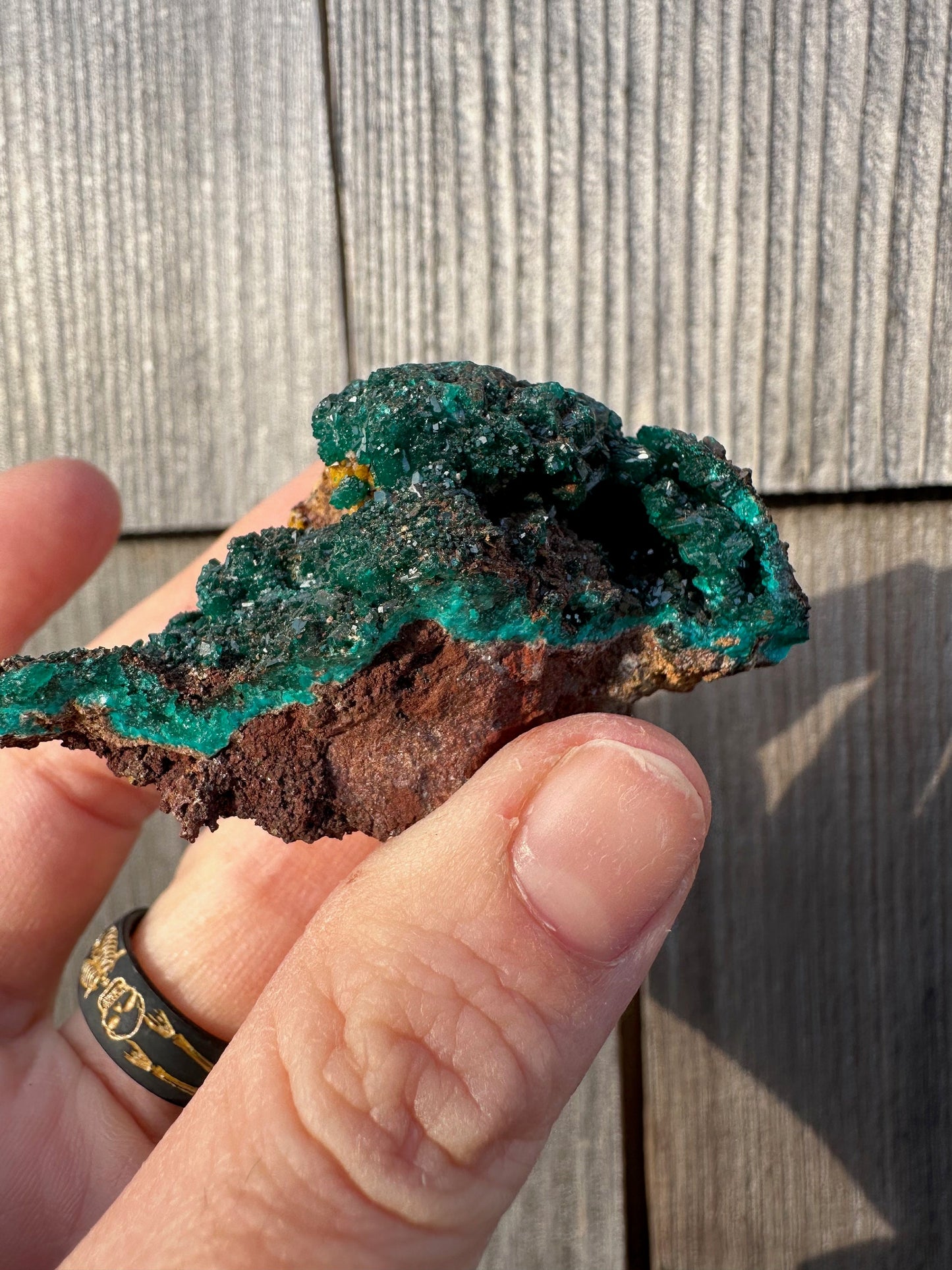 Dioptase with Mimetite from Congo