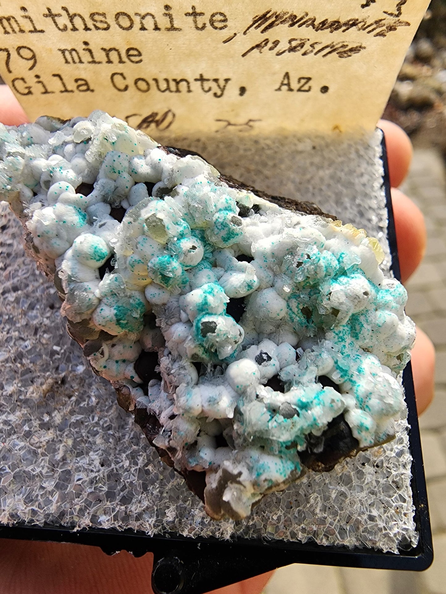 Smithsonite with Rosasite from 79 Mine, Arizona