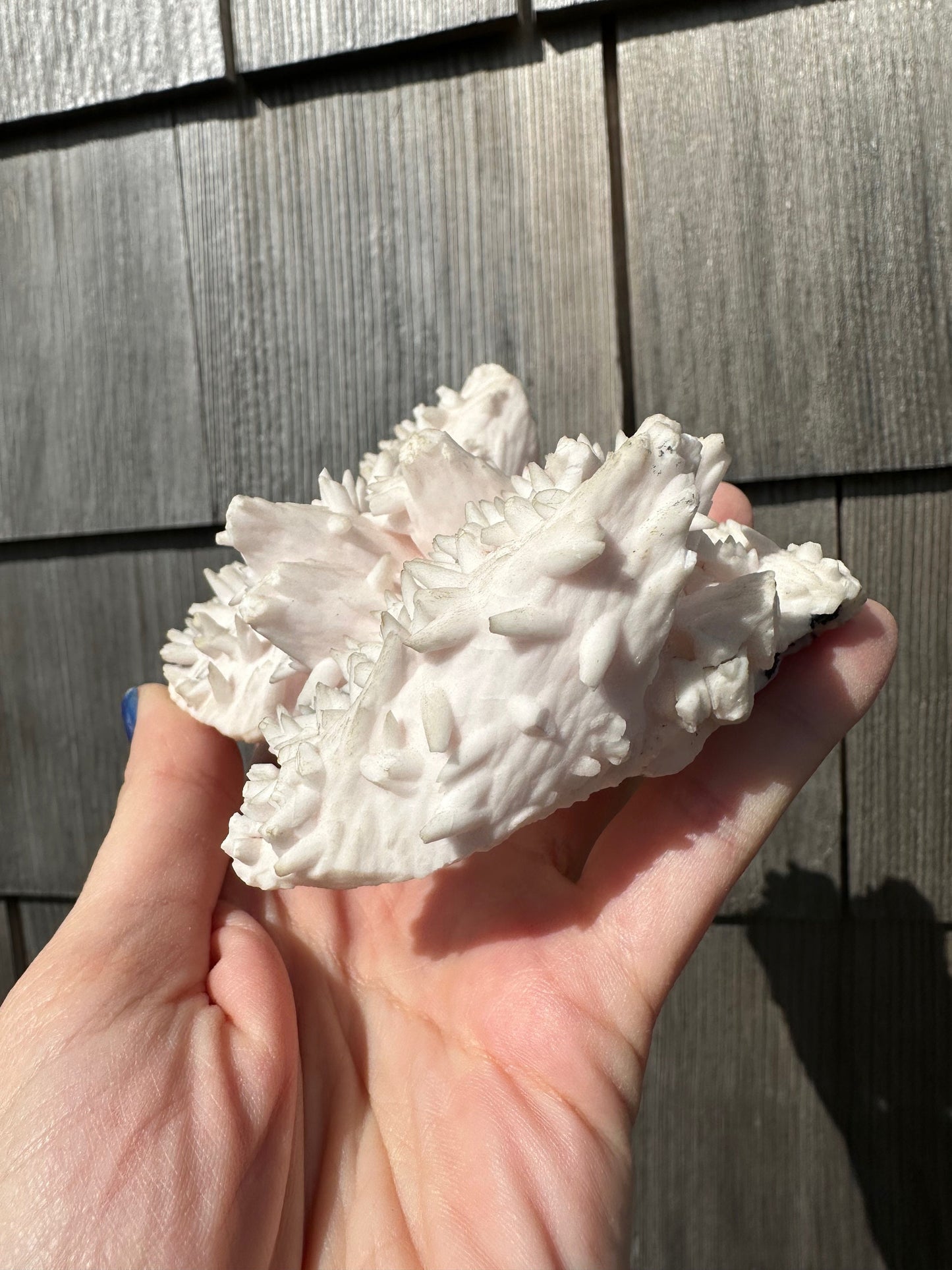 Cabinet Mangano Calcite with Fine Quartz and Chalcopyrite From Peru